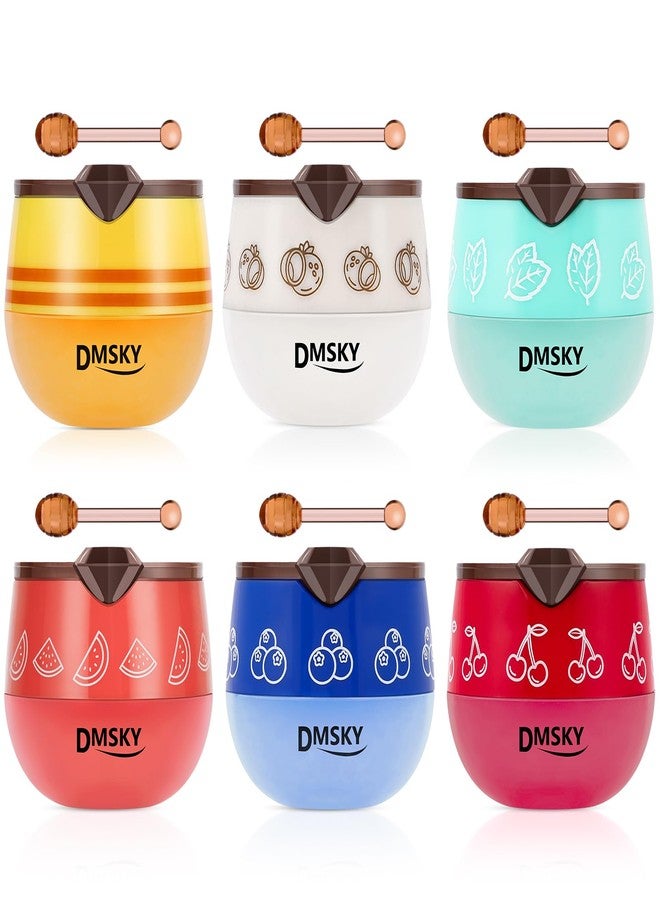 DMSKY 6 PCS Bee Lip Balm Honey Pot, Propolis Lip Mask Overnight Moisturizing Lip Balm with Stick, Lip Sleeping Mask Hydrating Prevention Dry & Cracked - Image 1